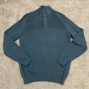 Club Room Teal Men’s Button Sweater Size S
